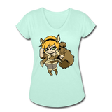 Character #39 Women's Tri-Blend V-Neck T-Shirt - mint