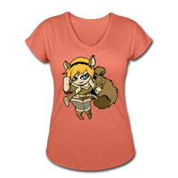 Character #39 Women's Tri-Blend V-Neck T-Shirt - heather bronze