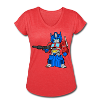 Character #40 Women's Tri-Blend V-Neck T-Shirt - heather red