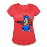 Character #40 Women's Tri-Blend V-Neck T-Shirt - heather red