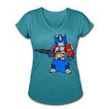 Character #40 Women's Tri-Blend V-Neck T-Shirt - heather turquoise