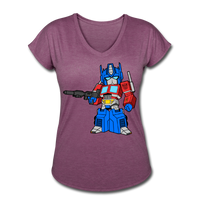 Character #40 Women's Tri-Blend V-Neck T-Shirt - heather plum