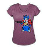 Character #40 Women's Tri-Blend V-Neck T-Shirt - heather plum