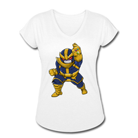 Character #42 Women's Tri-Blend V-Neck T-Shirt - white