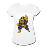 Character #42 Women's Tri-Blend V-Neck T-Shirt - white