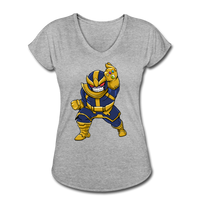 Character #42 Women's Tri-Blend V-Neck T-Shirt - heather gray