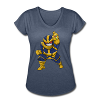 Character #42 Women's Tri-Blend V-Neck T-Shirt - navy heather