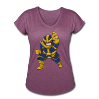 Character #42 Women's Tri-Blend V-Neck T-Shirt - heather plum