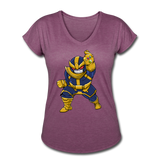 Character #42 Women's Tri-Blend V-Neck T-Shirt - heather plum