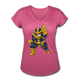 Character #42 Women's Tri-Blend V-Neck T-Shirt - heather raspberry