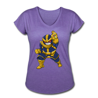 Character #42 Women's Tri-Blend V-Neck T-Shirt - purple heather