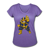 Character #42 Women's Tri-Blend V-Neck T-Shirt - purple heather