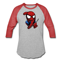 Character #41 Baseball T-Shirt - heather gray/red