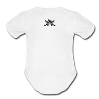 Character #42 Organic Short Sleeve Baby Bodysuit - white
