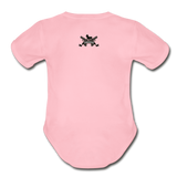 Character #42 Organic Short Sleeve Baby Bodysuit - light pink