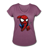 Character #41 Women's Tri-Blend V-Neck T-Shirt - heather plum