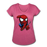 Character #41 Women's Tri-Blend V-Neck T-Shirt - heather raspberry