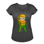 Character #44 Women's Tri-Blend V-Neck T-Shirt - deep heather