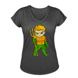 Character #44 Women's Tri-Blend V-Neck T-Shirt - deep heather