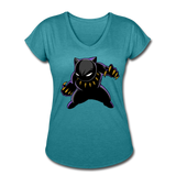 Character #45 Women's Tri-Blend V-Neck T-Shirt - heather turquoise