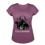 Character #46 Women's Tri-Blend V-Neck T-Shirt - heather plum