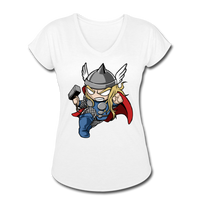 Character #47 Women's Tri-Blend V-Neck T-Shirt - white