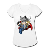 Character #47 Women's Tri-Blend V-Neck T-Shirt - white