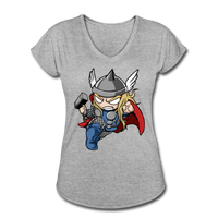 Character #47 Women's Tri-Blend V-Neck T-Shirt - heather gray