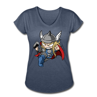 Character #47 Women's Tri-Blend V-Neck T-Shirt - navy heather