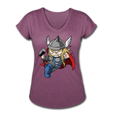 Character #47 Women's Tri-Blend V-Neck T-Shirt - heather plum