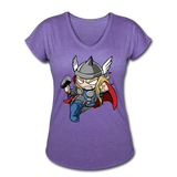 Character #47 Women's Tri-Blend V-Neck T-Shirt - purple heather