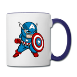 Character #48 Contrast Coffee Mug - white/cobalt blue