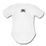 Character #50 Organic Short Sleeve Baby Bodysuit - white