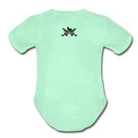 Character #50 Organic Short Sleeve Baby Bodysuit - light mint