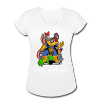 Character #50 Women's Tri-Blend V-Neck T-Shirt - white