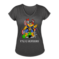 Character #50 Women's Tri-Blend V-Neck T-Shirt - deep heather