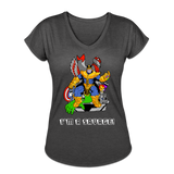 Character #50 Women's Tri-Blend V-Neck T-Shirt - deep heather