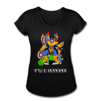 Character #50 Women's Tri-Blend V-Neck T-Shirt - black