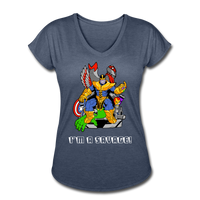 Character #50 Women's Tri-Blend V-Neck T-Shirt - navy heather