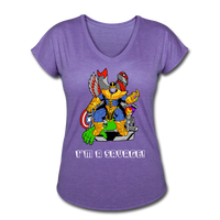 Character #50 Women's Tri-Blend V-Neck T-Shirt - purple heather