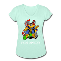 Character #50 Women's Tri-Blend V-Neck T-Shirt - mint