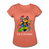 Character #50 Women's Tri-Blend V-Neck T-Shirt - heather bronze