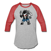 Character #51 Baseball T-Shirt - heather gray/red