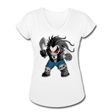 Character #51 Women's Tri-Blend V-Neck T-Shirt - white