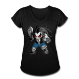 Character #51 Women's Tri-Blend V-Neck T-Shirt - black