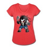 Character #51 Women's Tri-Blend V-Neck T-Shirt - heather red