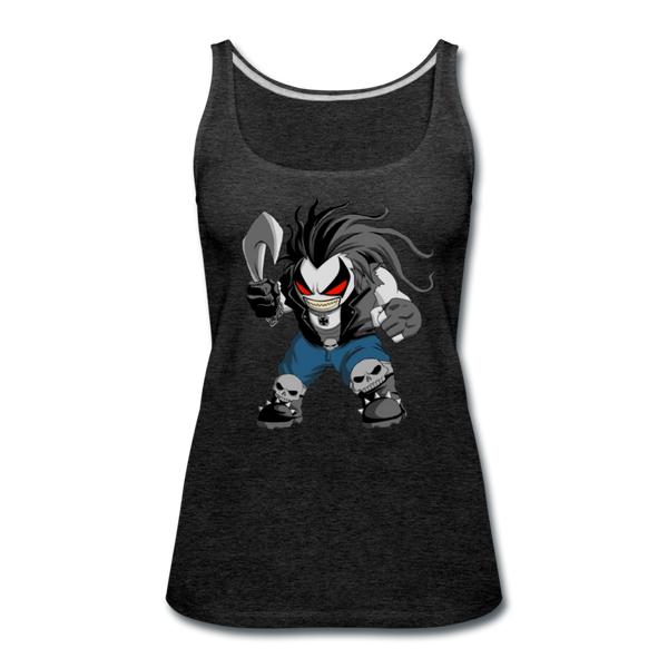 Character #51 Women’s Premium Tank Top - charcoal gray