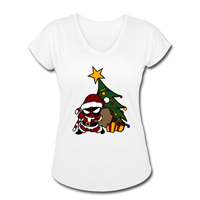 Character #52 Women's Tri-Blend V-Neck T-Shirt - white