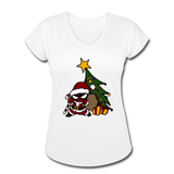 Character #52 Women's Tri-Blend V-Neck T-Shirt - white