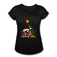 Character #52 Women's Tri-Blend V-Neck T-Shirt - black